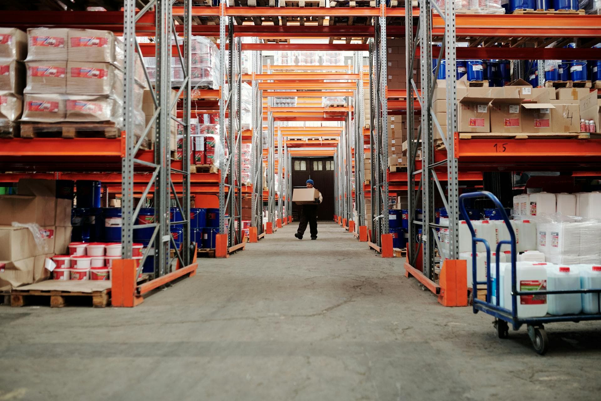 Warehouse worker processing orders — Infinity Logistics retail distribution operations