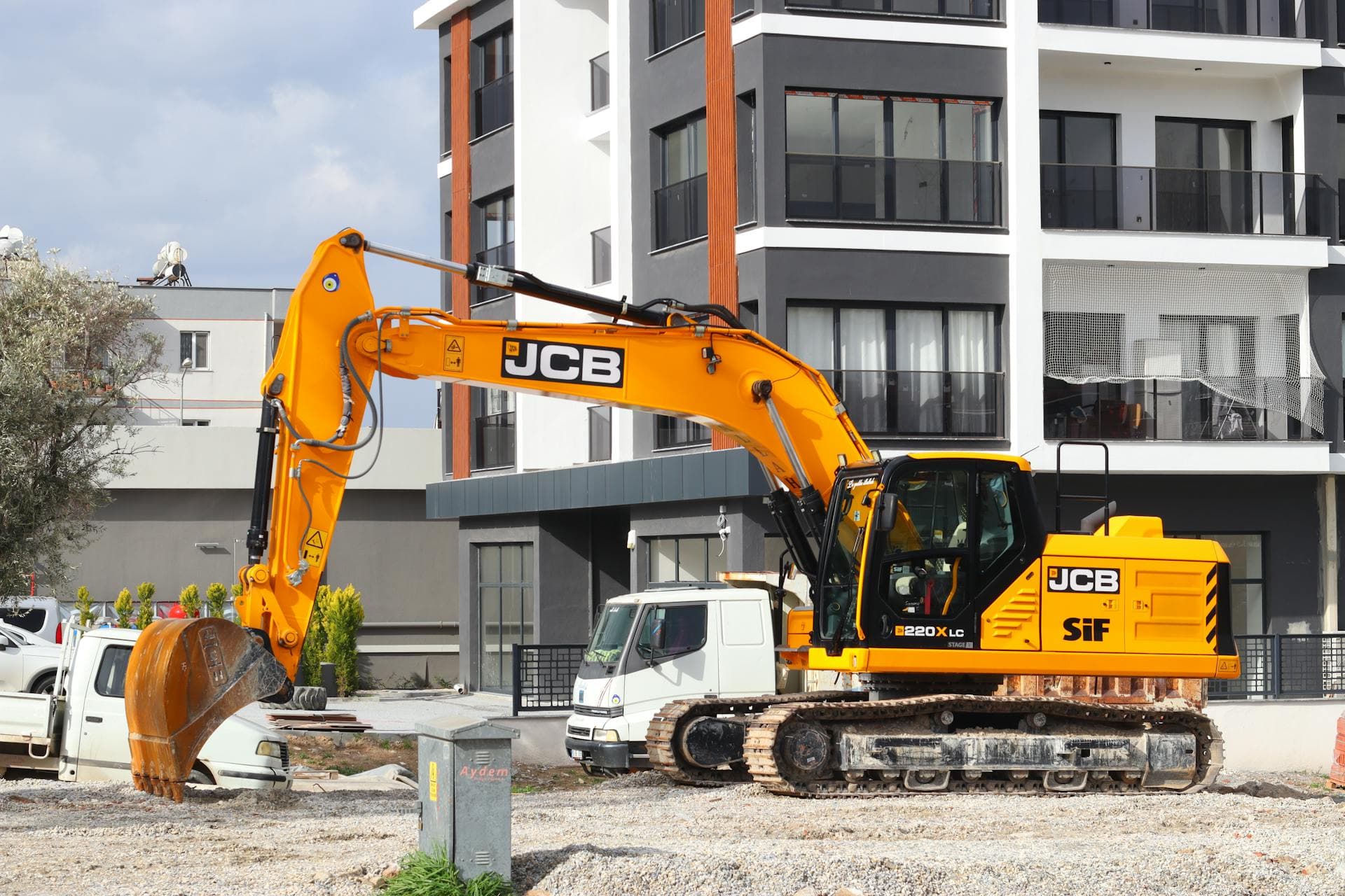 JCB equipment at construction site — Infinity Logistics construction logistics